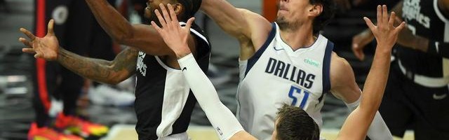  东契奇超远三分绝杀独行侠险胜快船队